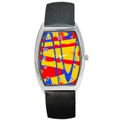 Graphic Design Graphic Design Barrel Style Metal Watch by Pakrebo