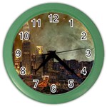 Big City Anorama Color Wall Clock Front