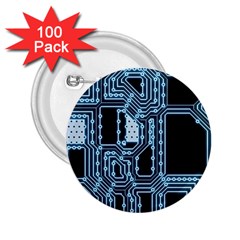 Circuit Pcb Tile Tiling Computer 2 25  Buttons (100 Pack)  by Pakrebo