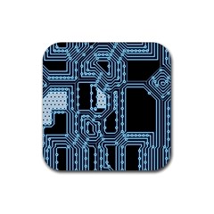 Circuit Pcb Tile Tiling Computer Rubber Coaster (square)  by Pakrebo