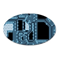 Circuit Pcb Tile Tiling Computer Oval Magnet by Pakrebo