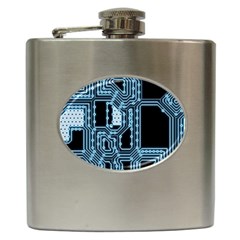 Circuit Pcb Tile Tiling Computer Hip Flask (6 Oz) by Pakrebo