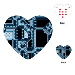 Circuit Pcb Tile Tiling Computer Playing Cards (heart) by Pakrebo