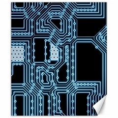 Circuit Pcb Tile Tiling Computer Canvas 8  X 10  by Pakrebo