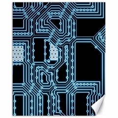 Circuit Pcb Tile Tiling Computer Canvas 16  X 20  by Pakrebo