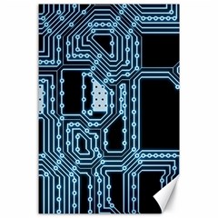 Circuit Pcb Tile Tiling Computer Canvas 24  X 36  by Pakrebo