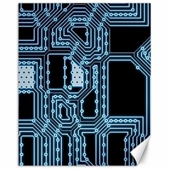 Circuit Pcb Tile Tiling Computer Canvas 11  X 14  by Pakrebo