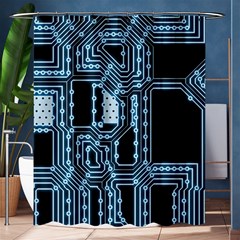 Circuit Pcb Tile Tiling Computer Shower Curtain 60  X 72  (medium)  by Pakrebo