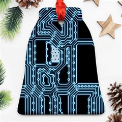 Circuit Pcb Tile Tiling Computer Bell Ornament (two Sides) by Pakrebo