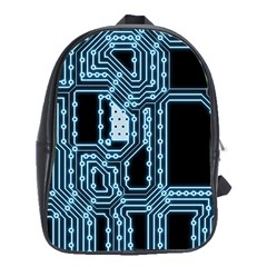 Circuit Pcb Tile Tiling Computer School Bag (xl) by Pakrebo