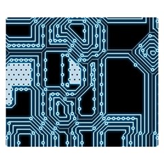 Circuit Pcb Tile Tiling Computer Double Sided Flano Blanket (small)  by Pakrebo