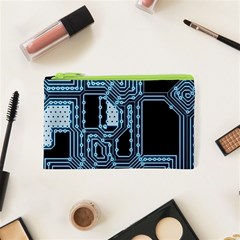 Circuit Pcb Tile Tiling Computer Cosmetic Bag (xs) by Pakrebo