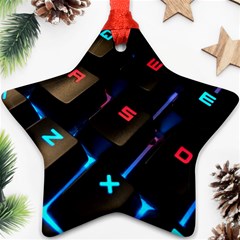 Keyboard Gamer Computer Technology Ornament (star) by Pakrebo