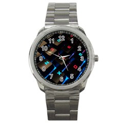 Keyboard Gamer Computer Technology Sport Metal Watch by Pakrebo