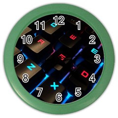 Keyboard Gamer Computer Technology Color Wall Clock by Pakrebo