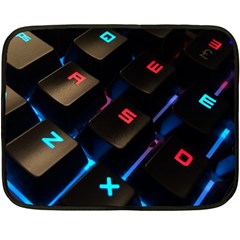 Keyboard Gamer Computer Technology Fleece Blanket (mini) by Pakrebo