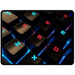 Keyboard Gamer Computer Technology Fleece Blanket (large)  by Pakrebo