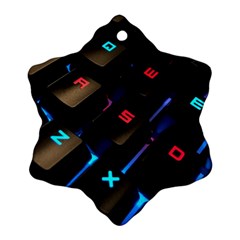 Keyboard Gamer Computer Technology Ornament (snowflake) by Pakrebo