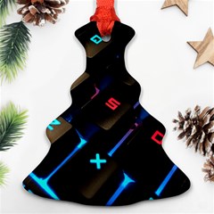 Keyboard Gamer Computer Technology Christmas Tree Ornament (two Sides) by Pakrebo