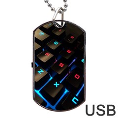 Keyboard Gamer Computer Technology Dog Tag Usb Flash (one Side) by Pakrebo