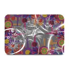 Flora Entwine Fractals Flowers Plate Mats by Pakrebo