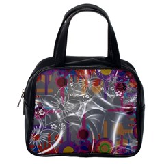 Flora Entwine Fractals Flowers Classic Handbag (one Side) by Pakrebo