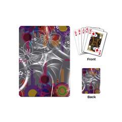 Flora Entwine Fractals Flowers Playing Cards (mini) by Pakrebo