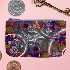 Flora Entwine Fractals Flowers Large Coin Purse