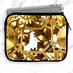 Cogs Gears Tiling Cogwheel Apple Ipad 2/3/4 Zipper Cases by Pakrebo