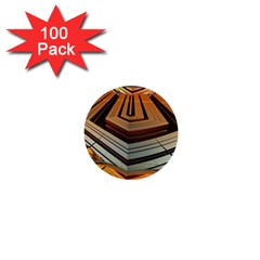 Stadium Fractal The Future 1  Mini Buttons (100 Pack)  by Pakrebo