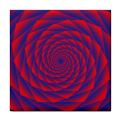 Fractal Rose Blue Red Tile Coasters by Pakrebo