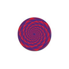 Fractal Rose Blue Red Golf Ball Marker by Pakrebo