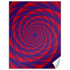 Fractal Rose Blue Red Canvas 12  X 16  by Pakrebo