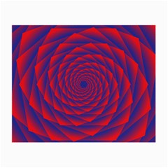 Fractal Rose Blue Red Small Glasses Cloth (2-side) by Pakrebo