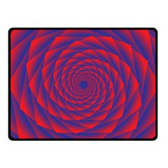 Fractal Rose Blue Red Fleece Blanket (small) by Pakrebo