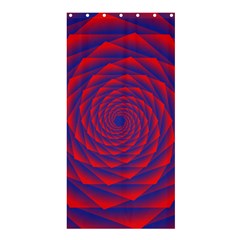 Fractal Rose Blue Red Shower Curtain 36  X 72  (stall)  by Pakrebo