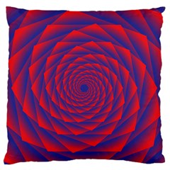 Fractal Rose Blue Red Large Flano Cushion Case (one Side) by Pakrebo