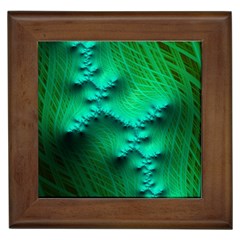 Fractal Maths Design Backdrop Framed Tiles by Pakrebo