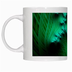 Fractal Maths Design Backdrop White Mugs by Pakrebo