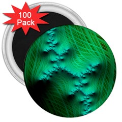 Fractal Maths Design Backdrop 3  Magnets (100 Pack) by Pakrebo