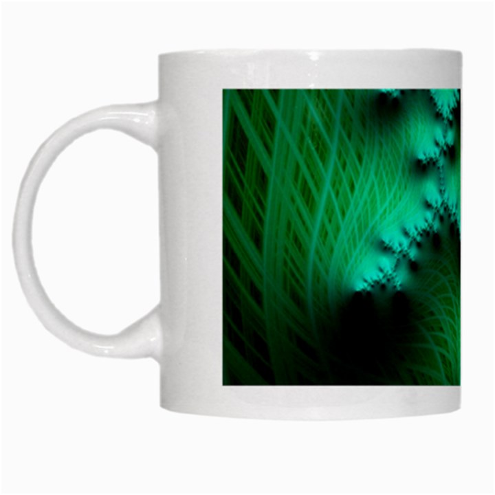 Fractal Maths Design Backdrop White Mugs