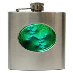 Fractal Maths Design Backdrop Hip Flask (6 Oz) by Pakrebo