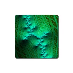 Fractal Maths Design Backdrop Square Magnet by Pakrebo