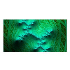 Fractal Maths Design Backdrop Satin Shawl