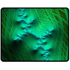 Fractal Maths Design Backdrop Fleece Blanket (medium)  by Pakrebo