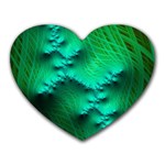 Fractal Maths Design Backdrop Heart Mousepads Front