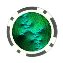 Fractal Maths Design Backdrop Poker Chip Card Guard (10 Pack) by Pakrebo