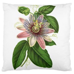 Passion Flower - Vintage Large Flano Cushion Case (two Sides) by WensdaiAmbrose