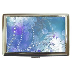 Wonderful Floral Design With Pearls Cigarette Money Case by FantasyWorld7