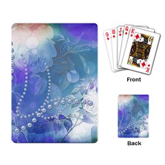 Wonderful Floral Design With Pearls Playing Cards Single Design by FantasyWorld7